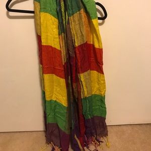Mardi Gras colored scarf